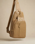 GENA Beige Sling Bag, vegetable-tanned leather, studio